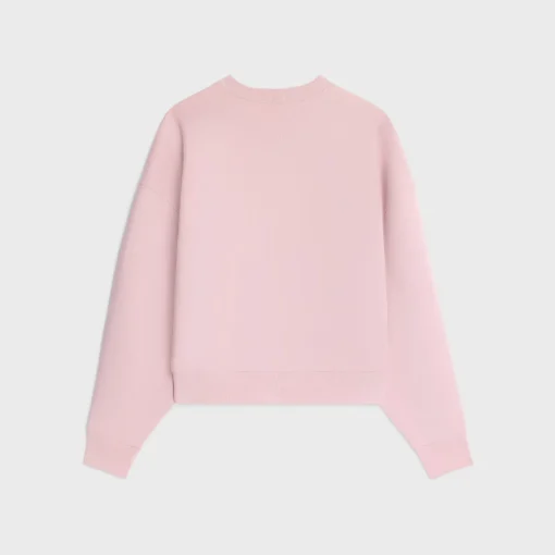oversized celine sweatshirt in cotton fleece