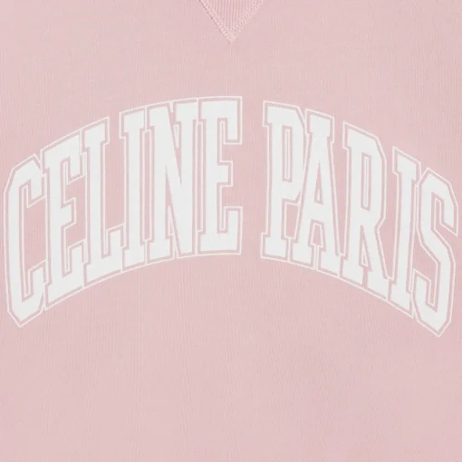 oversized celine sweatshirt in cotton fleece