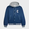 oversized hooded teddy jacket in nylon