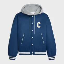 oversized hooded teddy jacket in nylon