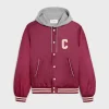 oversized hooded teddy jacket in nylon