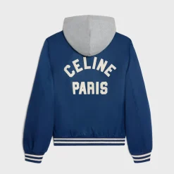 oversized hooded teddy jacket in nylon