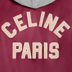 oversized hooded teddy jacket in nylon
