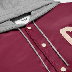 oversized hooded teddy jacket in nylon