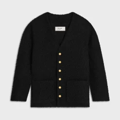 oversized jacket in bouclé tweed cashmere