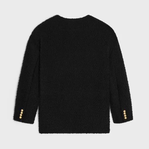 oversized jacket in bouclé tweed cashmere