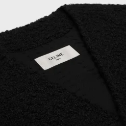 oversized jacket in bouclé tweed cashmere