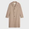 oversized mac coat in technical cotton