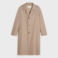 oversized mac coat in technical cotton