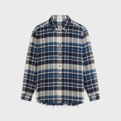 oversized shirt in checked cotton