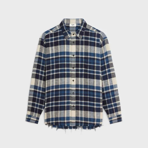 oversized shirt in checked cotton