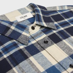 oversized shirt in checked cotton