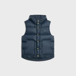 oversized sleeveless down jacket in lightweight nylon