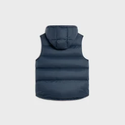 oversized sleeveless down jacket in lightweight nylon