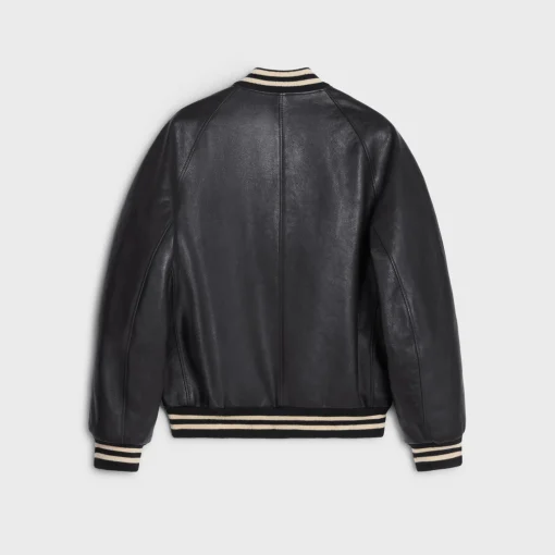 oversized teddy jacket in calfskin