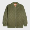 oversized triomphe teddy jacket in nylon twill