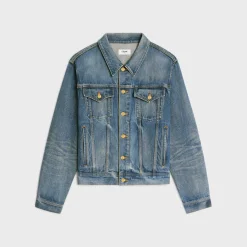 oversized trucker jacket in union wash denim
