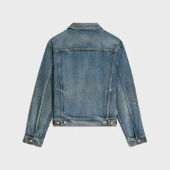 oversized trucker jacket in union wash denim