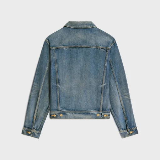 oversized trucker jacket in union wash denim