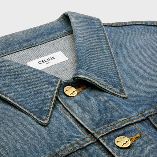 oversized trucker jacket in union wash denim