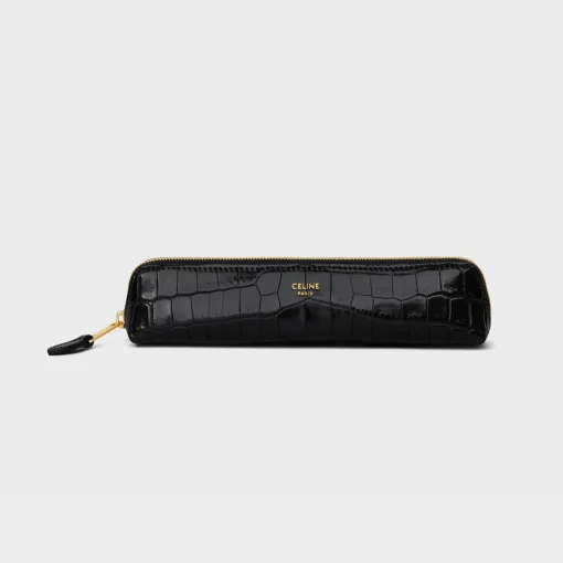 Pencil case in Niloticus Crocodile