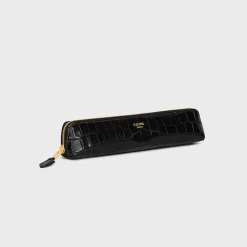 Pencil case in Niloticus Crocodile