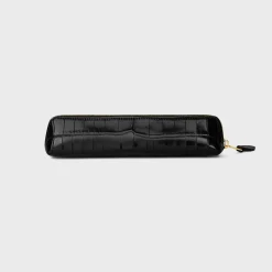 Pencil case in Niloticus Crocodile