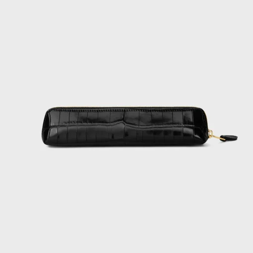 Pencil case in Niloticus Crocodile