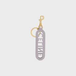 PERFORATED KEYRING CHARM CELINE in SMOOTH CALFSKIN with Gold FInishing