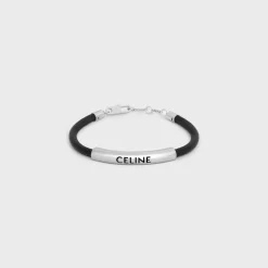 Plein Soleil Bracelet in Calfskin and Brass with Rhodium Finish
