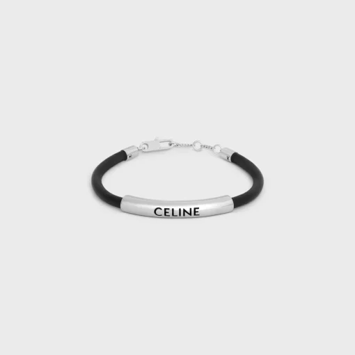 Plein Soleil Bracelet in Calfskin and Brass with Rhodium Finish