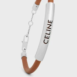 Plein Soleil Bracelet in Calfskin and Brass with Rhodium Finish