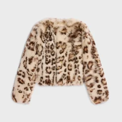 pure collar jacket in goat cashmere