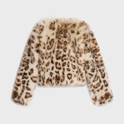 pure collar jacket in goat cashmere
