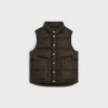 quilted vest in monogram nylon