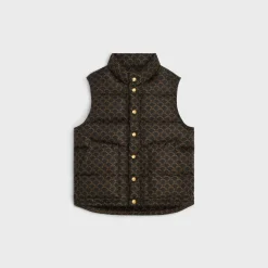 quilted vest in monogram nylon