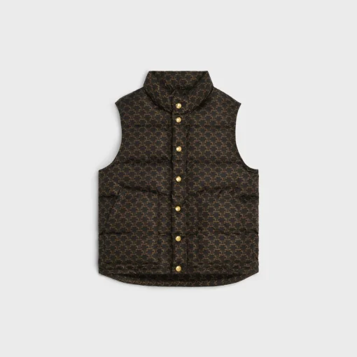 quilted vest in monogram nylon