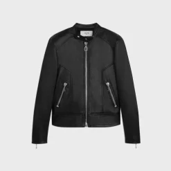 racer blouson jacket in soft lambskin