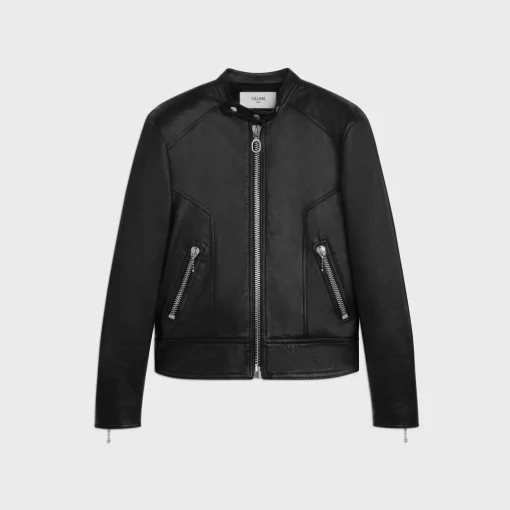 racer blouson jacket in soft lambskin