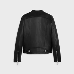 racer blouson jacket in soft lambskin