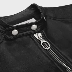 racer blouson jacket in soft lambskin