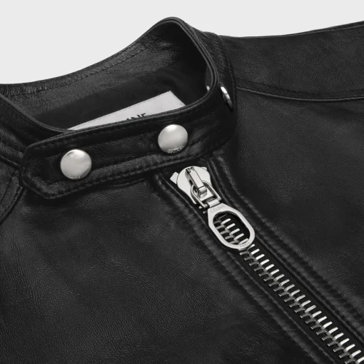 racer blouson jacket in soft lambskin