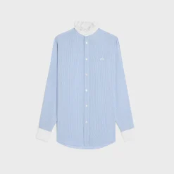 Romy frilled shirt in striped silk
