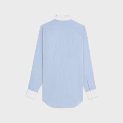 Romy frilled shirt in striped silk