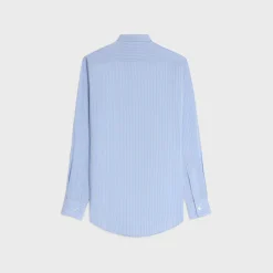 romy lavallière shirt in striped silk