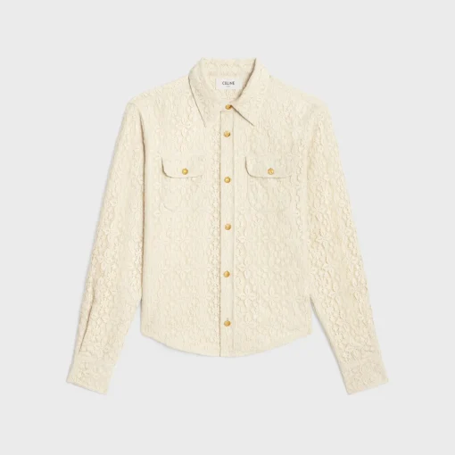 romy shirt in lace cotton