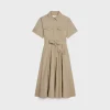 saharienne dress in lightweight gabardine