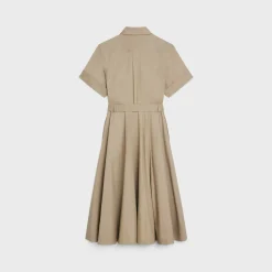 saharienne dress in lightweight gabardine