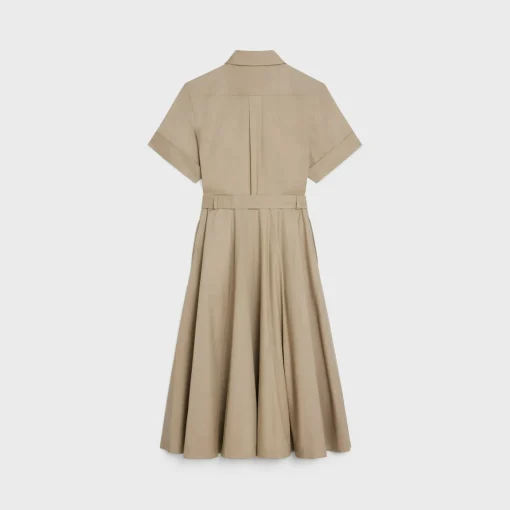 saharienne dress in lightweight gabardine