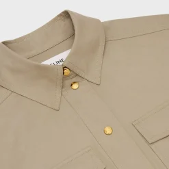 saharienne dress in lightweight gabardine